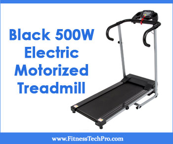 Black 500W Portable Folding Electric Motorized Treadmill Running Machine