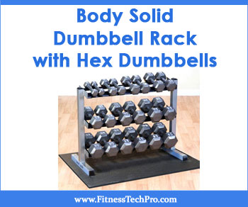 Body Solid GDR363 Dumbbell Rack with Hex Dumbbells