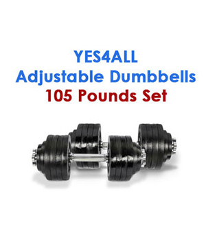 Yes4All Adjustable Dumbbells 105 pounds