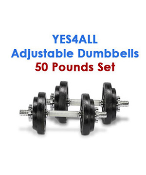 Yes4All Adjustable Dumbbells 50 Pounds
