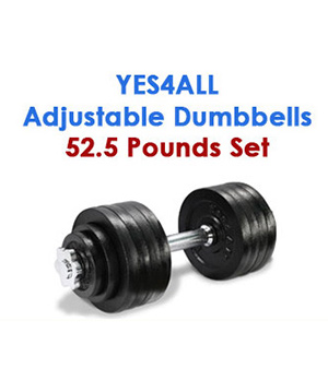 Yes4All Adjustable Dumbbells 52 Pounds