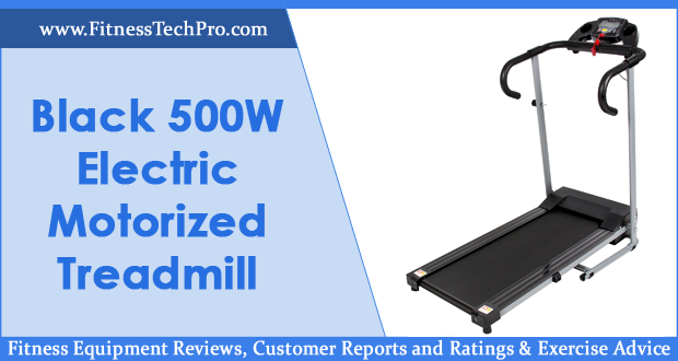 Black 500W Portable Folding Electric Motorized Treadmill Running Machine