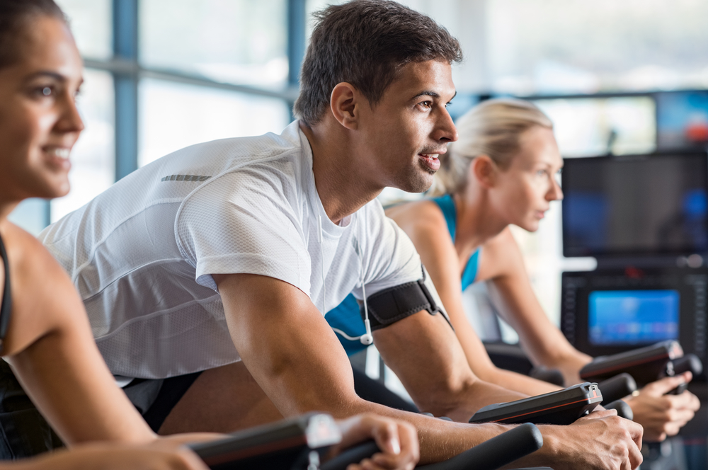man and ladies doing exercise