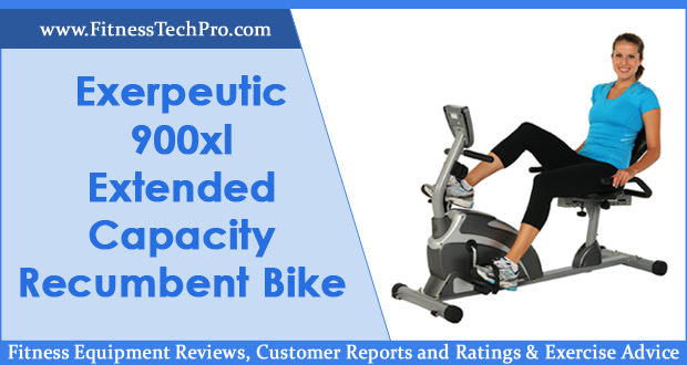 Exerpeutic 900xl Extended Capacity Recumbent Bike with Pulse